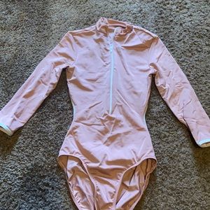 Pink 3/4 sleeve mariia leotard